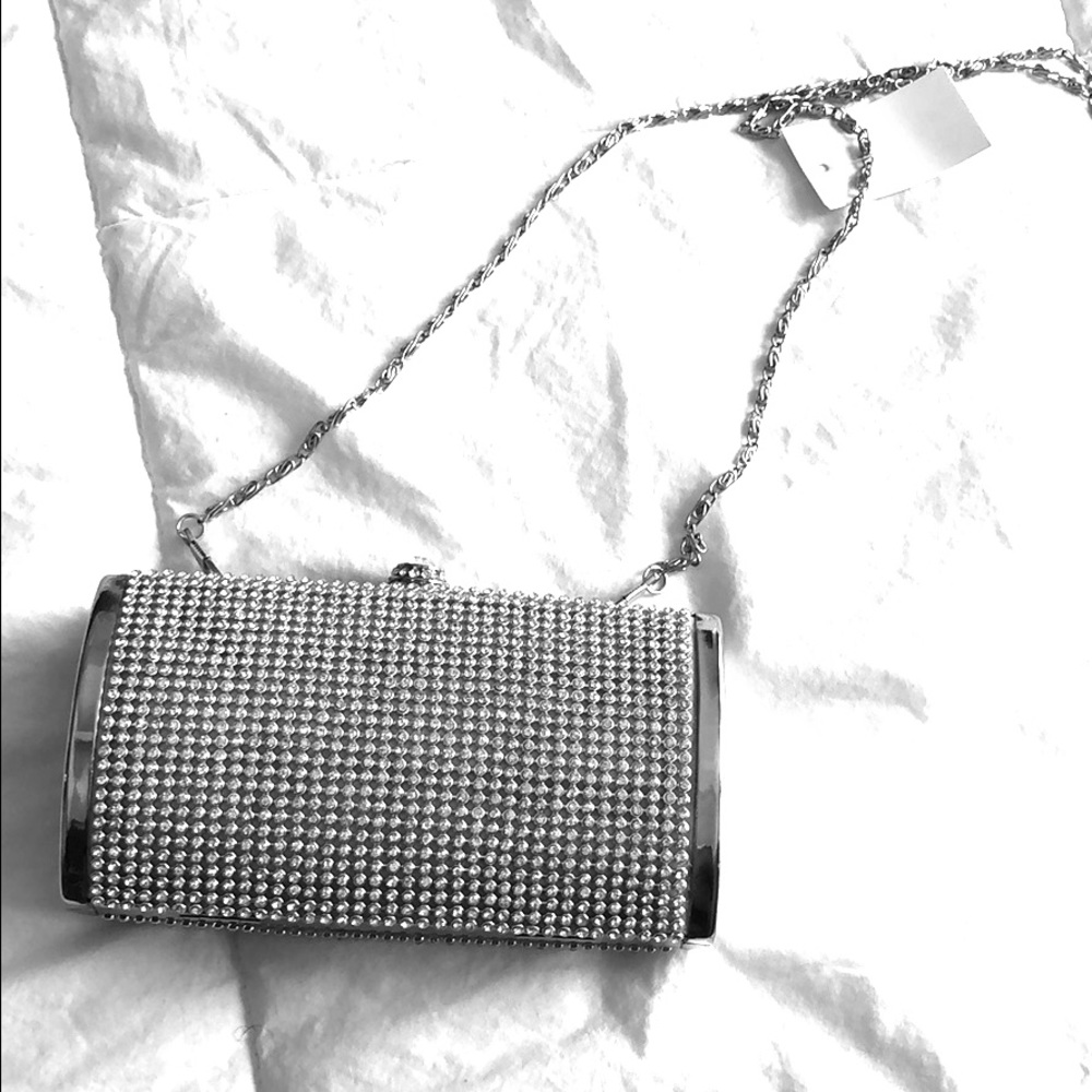 Metallic bling clutch